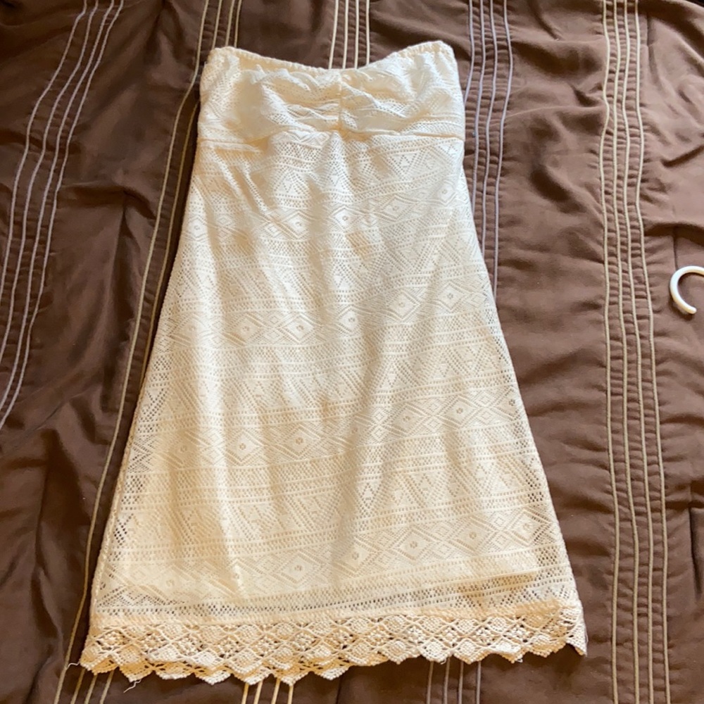 Off white mini dress